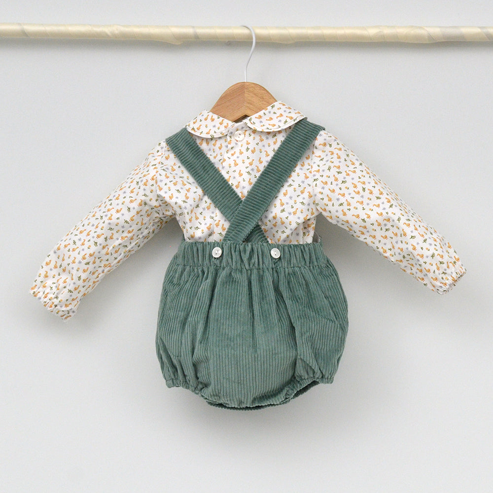 Conjunto bebé Marcos con ranita y camisa cuello bebé