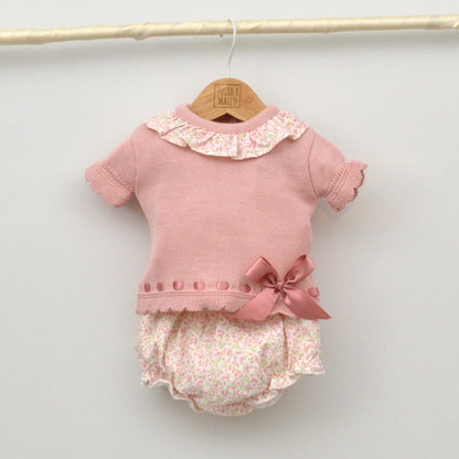 Conjunto Sol de ranita y sueter perle cuello bebé