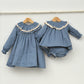 Conjunto vestir bebé con peto y camisa cuello bebé " Hugo"