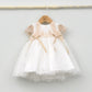 Vestido bebé Ana de tul bordado con culotte