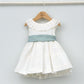 Vestido bebés Emma con fajín de lino