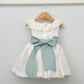 Vestido bebés Emma con fajín de lino