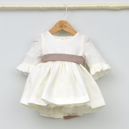 Vestido bebés lino Isabel