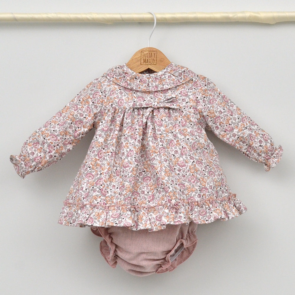 vestido vestir niñas otoño invierno trajes eventos bebes conjuntados, coordinadas, iguales, ajuego, ropa infantil clasica hecha en españa