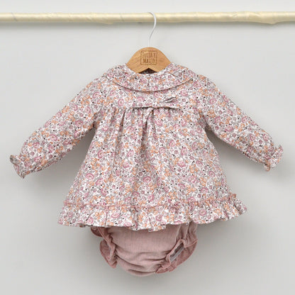 vestido vestir niñas otoño invierno trajes eventos bebes conjuntados, coordinadas, iguales, ajuego, ropa infantil clasica hecha en españa