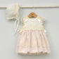 Vestido tul con bodoques bebés Clara con capota