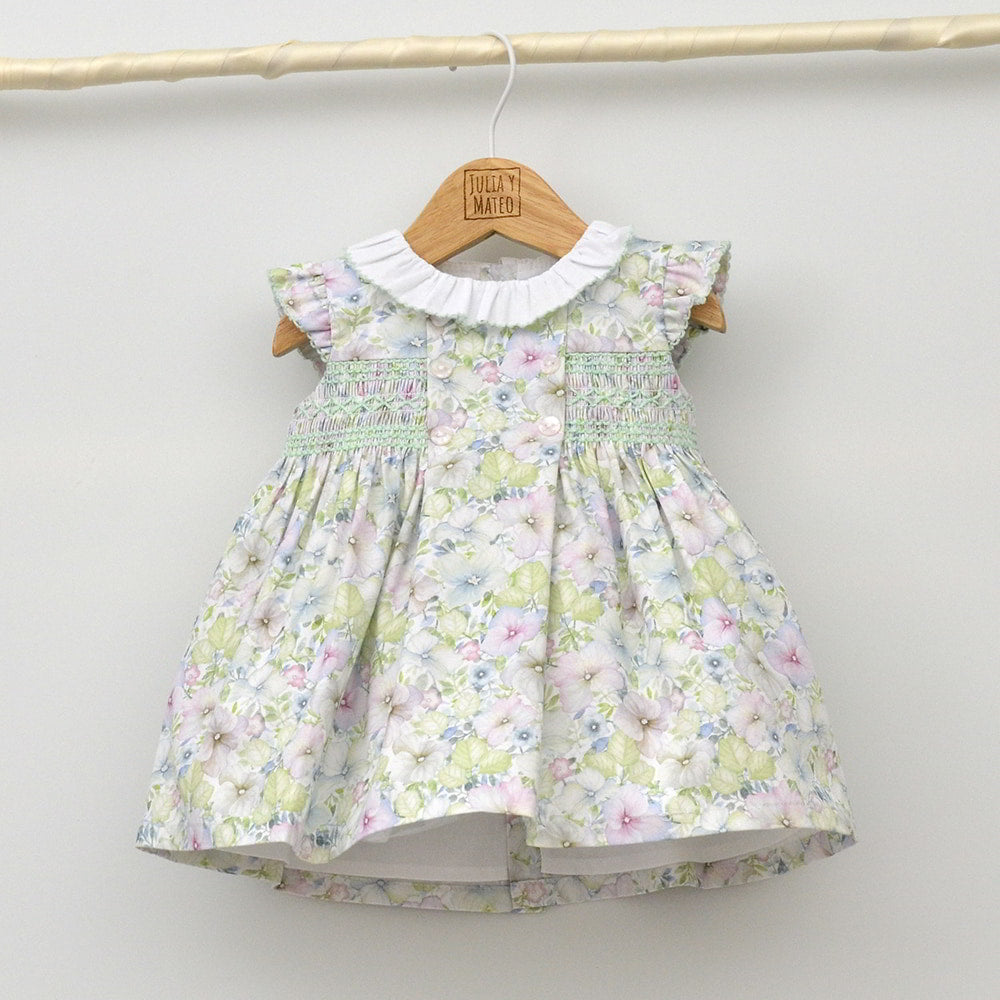 vestido niña punto smock vestir verano tienda online ropa infantil clasica hecha en españa