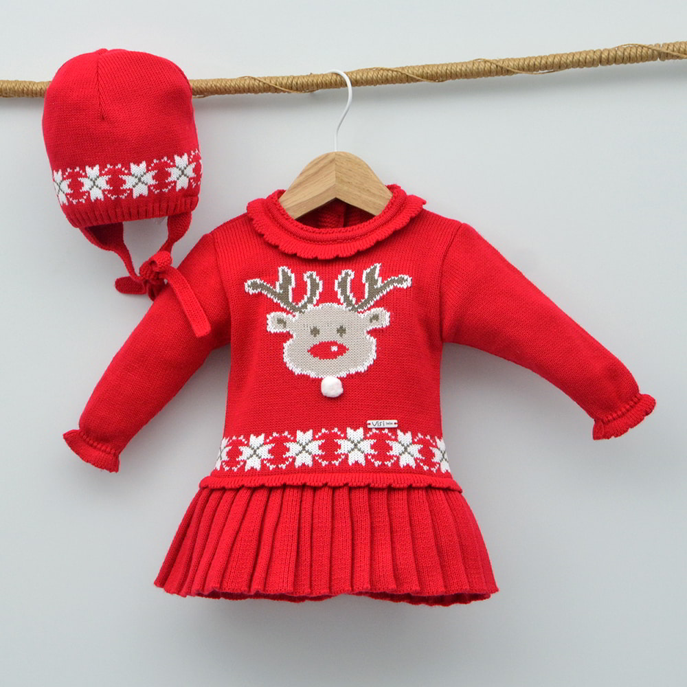 Vestido bebés Paz con gorrito