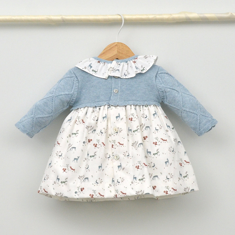 Vestido bebé Oxford de punto