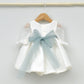 Vestido Tul bebés plumeti María con manga francesa de tul y adorno floral