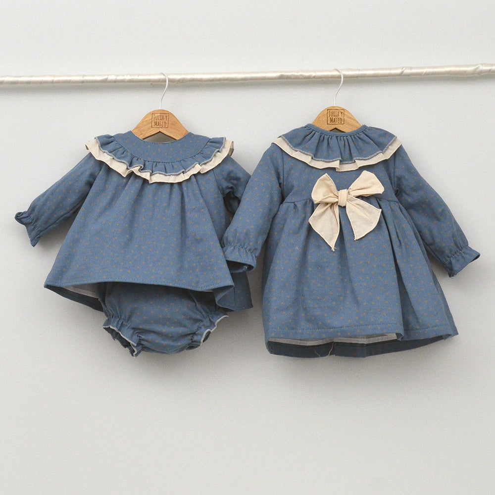 Conjunto vestir bebé con peto y camisa cuello bebé " Hugo"