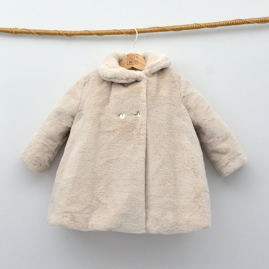 chaqueton vestir pelo niña elegante 