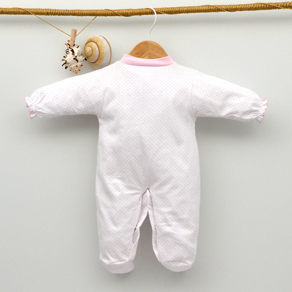 Pijama Bebé algodón manga larga topitos
