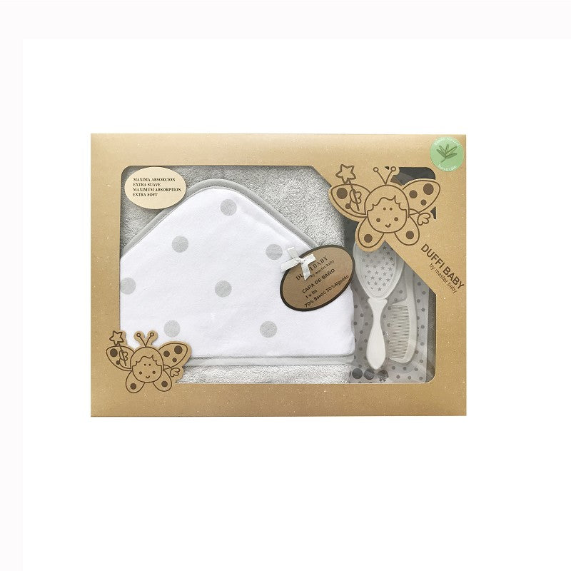 Capa de baño de recien nacido con regalo de peine y cepillo regalos bebes primerizos bambu algodon toalla para recien nacido grande