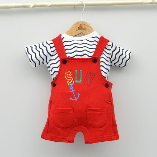 Conjunto bebé Mi Grumete con peto y camiseta