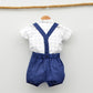 conjunto vestir niño bebe con peto camisa cuello mao eventos ceremonia comunion hecho en españa Mayoral