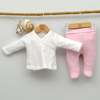 conjunto polaina primeras puestas hospital algodon 100 ropa canastilla bebe niña