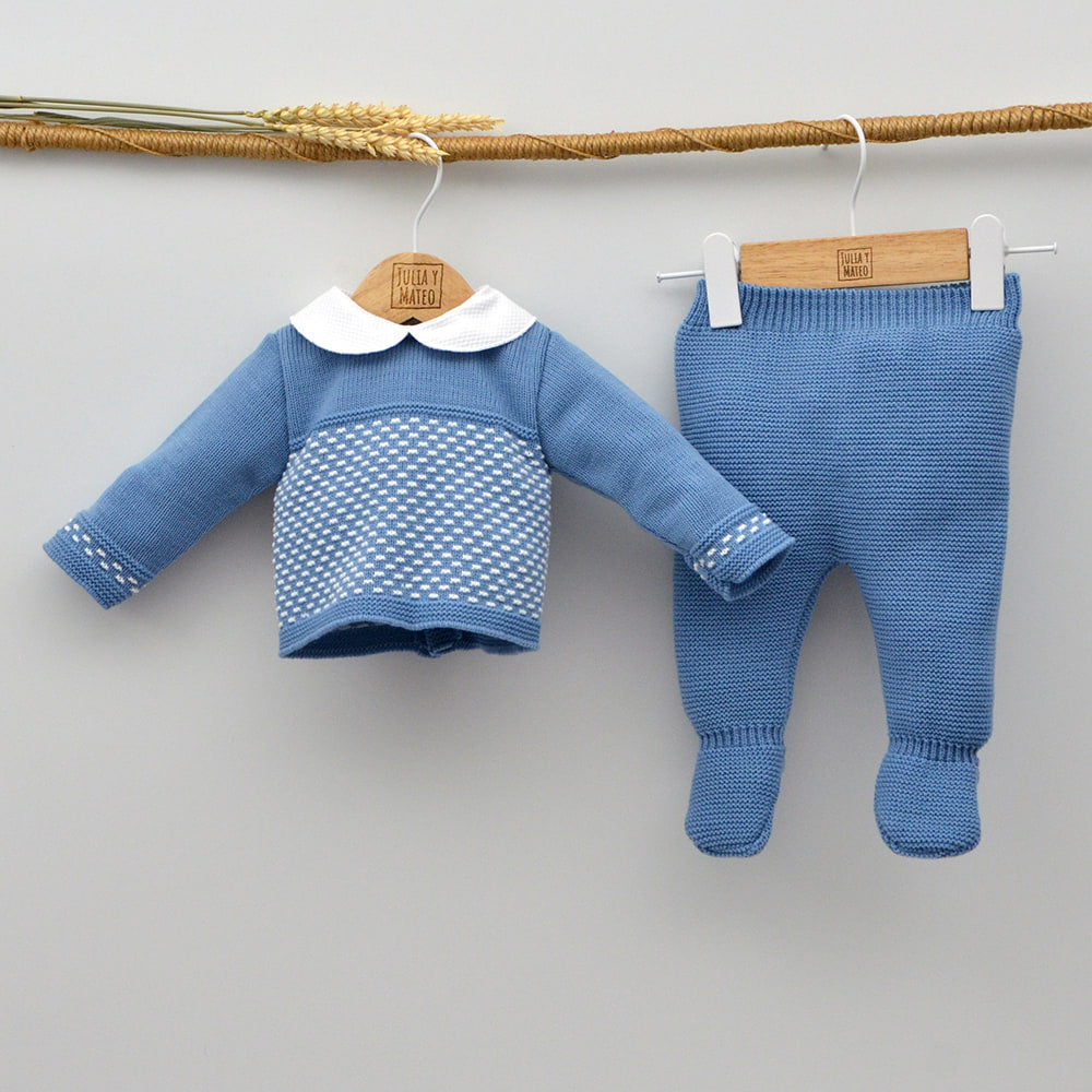 conjunto vestir punto niño recien nacido hecho en españa ropa clasica bebes doña carmen invierno