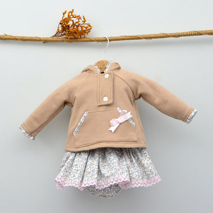 conjunto vestir niña con falda y sudadera elegante doña carmen mayoral tienda de ropa para bebes online 