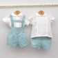 Conjunto Niño Santander con camisa y pantalón con cinturón