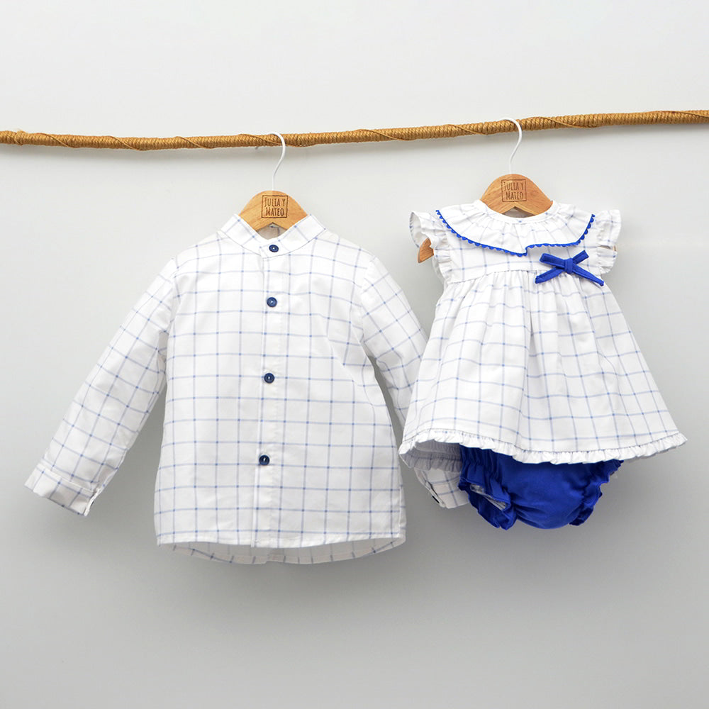 conjunto vestir niño bebe con peto camisa cuello mao eventos ceremonia comunion hecho en españa Mayoral