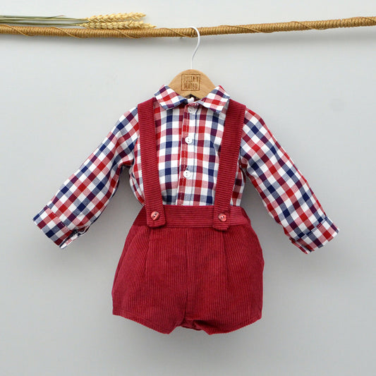 Conjunto bebé con camisa y peto Daniel