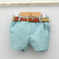 Conjunto Niño Santander con camisa y pantalón con cinturón