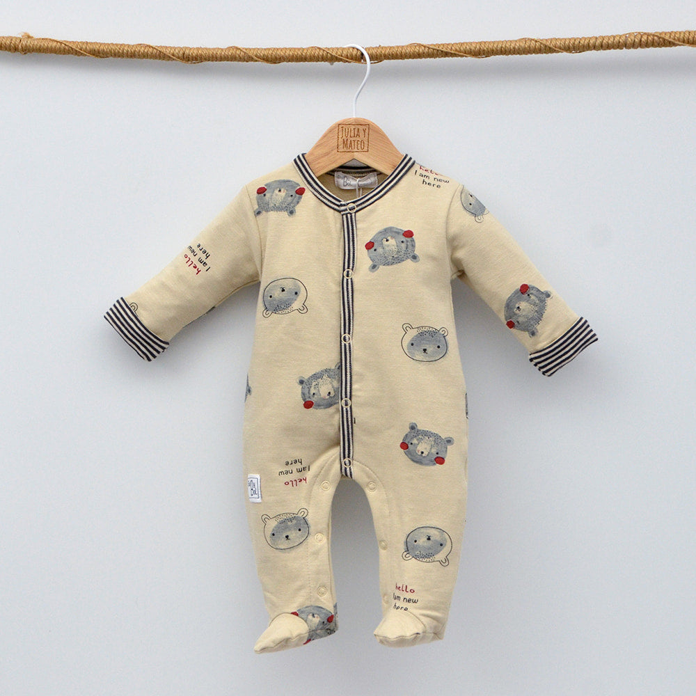 Pijama bebé Madagascar algodón manga larga
