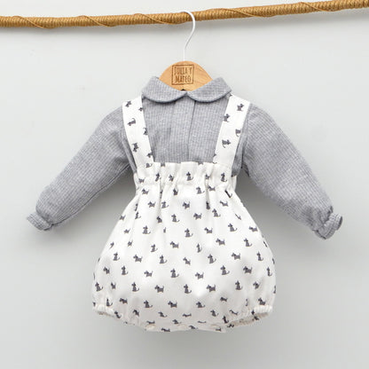 Conjunto bebé Lassie con ranita y camiseta
