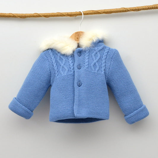 San francisco niños chaqueton polaina punto doble bebes invierno pelo natural doña carmen hecho en españa