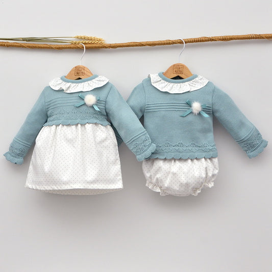 vestidos vestir niñas ropa para bodas bebes doña carmen mayoral nido de abeja hecho en españa vestir hermanos a juego ceremonia